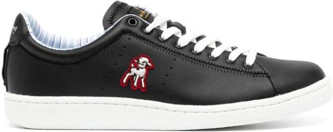 Undercover logo-patch leather sneakers Black