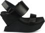 United Nude Delta Wedge leather sandals Black - Thumbnail 1