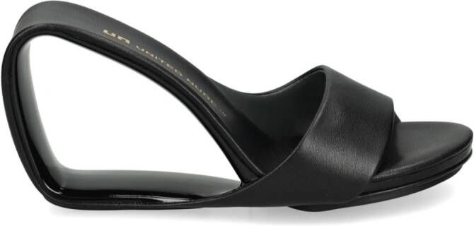 United Nude Mobius 65mm leather mules Black