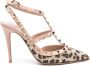 Valentino Garavani 105mm Rockstud leopard pumps Neutrals - Thumbnail 1