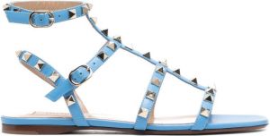 Valentino Garavani 15mm Rockstud-embellished open-toe sandals Blue