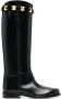 Valentino Garavani 25mm Rockstud embellished knee-high boots Black - Thumbnail 1