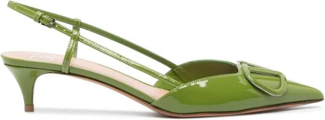 Valentino Garavani 50mm VLogo Signature slingback pumps Green