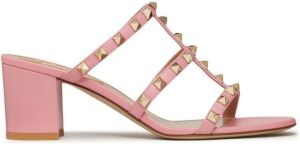 Valentino Garavani Rockstud 60mm slide sandals Pink