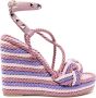 Valentino Garavani braided-strap wedge sandals Pink - Thumbnail 1
