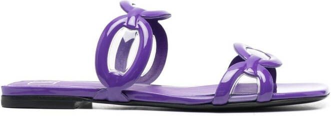 Valentino Garavani Chain 1967 flat sandals Purple