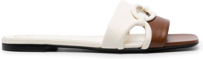 Valentino Garavani Chain 1967 flat sandals White