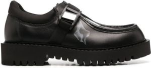Valentino Garavani Flowersity leather buckle shoes Black