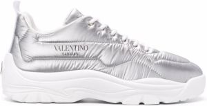 Valentino Garavani Gumboy padded low-top sneakers Silver
