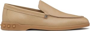 Valentino Garavani Leisure Flows leather loafers Neutrals