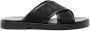 Valentino Garavani logo-jacquard crossover-strap sandals Black - Thumbnail 1