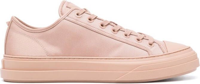 Valentino Garavani logo-patch lace-up sneakers Pink