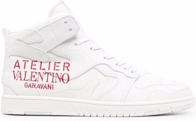 Valentino Garavani logo-print high-top sneakers White
