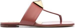 Valentino Garavani Maxi Stud leather sandals Brown