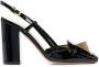 Valentino Garavani One Stud 110mm slingback pumps Black - Thumbnail 1