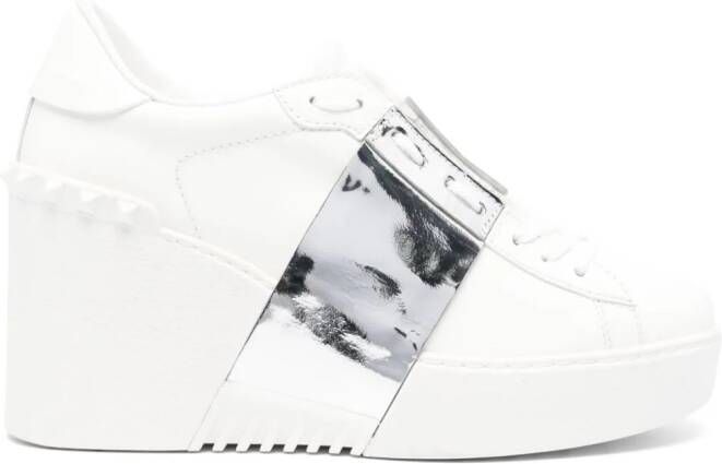 Valentino Garavani Open Disco 85mm leather sneakers White