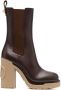 Valentino Garavani polished-finish ankle boots Brown - Thumbnail 1