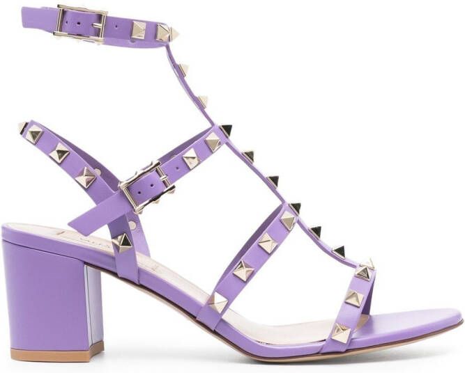 Valentino Garavani Rockstud 60mm ankle strap sandals Purple