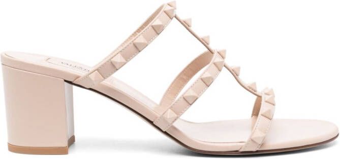 Valentino Garavani Rockstud 60mm leather sandals Neutrals