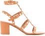Valentino Garavani Rockstud 60mm leather sandals Orange - Thumbnail 1