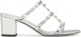 Valentino Garavani Rockstud 60mm leather sandals Silver - Thumbnail 1