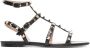 Valentino Garavani Rockstud ankle-strap flat sandals Black - Thumbnail 1