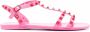 Valentino Garavani Rockstud cage flat sandals Pink - Thumbnail 1