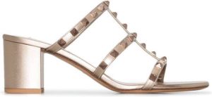 Valentino Garavani Rockstud caged-style sandals Gold