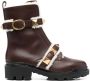 Valentino Garavani Rockstud-embellished ankle boots Brown - Thumbnail 1
