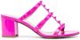Valentino Garavani Rockstud-embellished leather mules Pink - Thumbnail 1