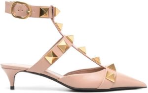 Valentino Garavani Rockstud-embellished pointed-toe pumps Pink