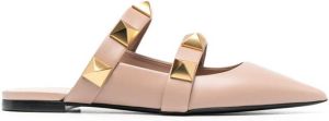 Valentino Garavani Rockstud-embellishment pointed-toe mules Pink