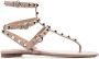 Valentino Garavani Rockstud flat leather sandals Pink - Thumbnail 1