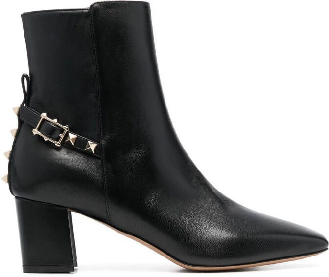 Valentino Garavani Rockstud 60mm leather ankle boots Black