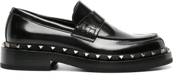 Valentino Garavani Rockstud M-way leather loafers Black