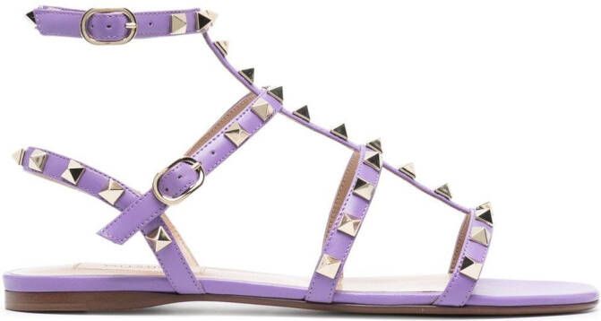 Valentino Garavani Rockstud open-toe sandals Purple