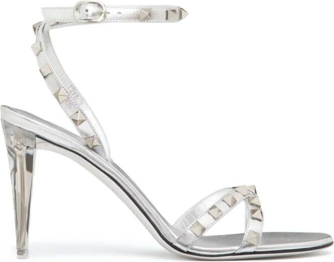 Valentino Garavani Rockstud open-toe sandals Silver