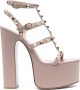 Valentino Garavani Rockstud platform sandals Pink - Thumbnail 1