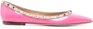 Valentino Garavani Rockstud slip-on ballerina shoes Pink