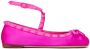 Valentino Garavani Rockstud satin ballerina shoes Pink - Thumbnail 1