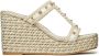 Valentino Garavani Rockstud Torchon 90mm wedge sandals Neutrals - Thumbnail 1