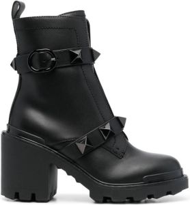 Valentino Garavani Roman Stud 85mm combat boots Black