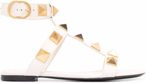 Valentino Garavani Roman Stud flat sandals White