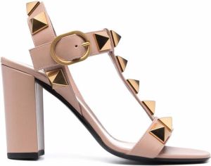 Valentino Garavani Roman Stud 90mm block-heel sandals Pink
