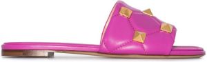 Valentino Garavani Roman Stud flat sandals Pink