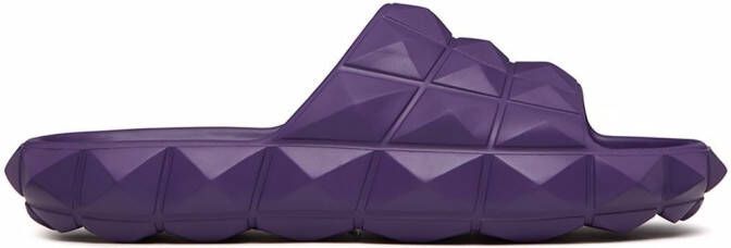 Valentino Garavani Roman Stud flat slides Purple