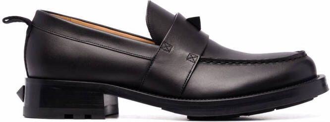 Valentino Garavani Roman Stud leather loafers Black