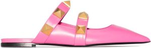 Valentino Garavani Roman Stud leather mules Pink