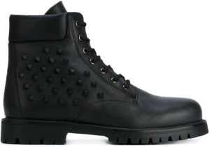 Valentino Garavani studded hiking boots Black