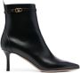 Valentino Garavani Tan-Go 75mm leather ankle boots Black - Thumbnail 1